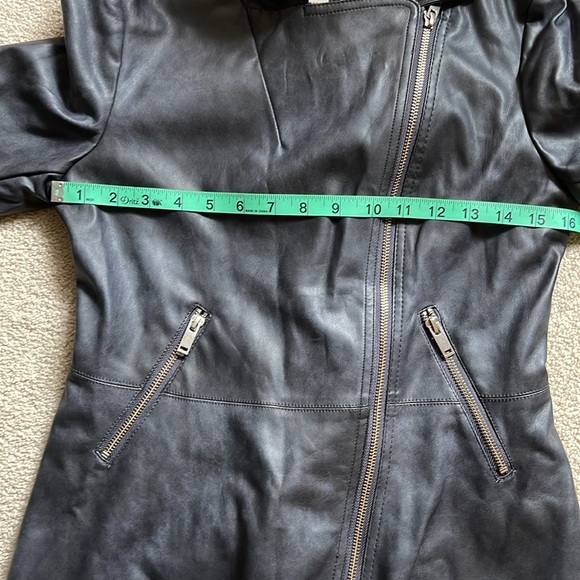Anthropologie Moto Faux Leather Jacket Size XSmall - Picture 6 of 8